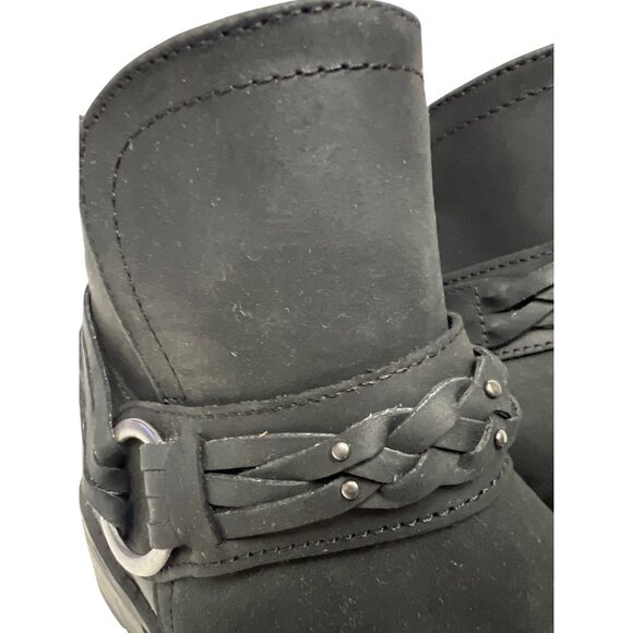 Clarks Hearth Kaylie Women's Leather Boots Ankle Black Braided Size 5.5 NEW - Picture 9 of 12